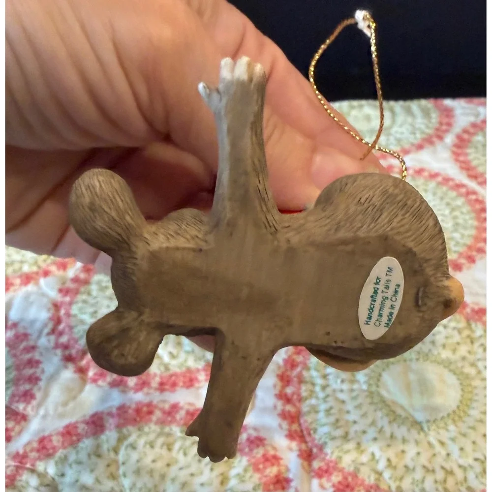 Charming Tails Christmas Holiday Ornament‎ Peppermint Patty Mouse Figurine